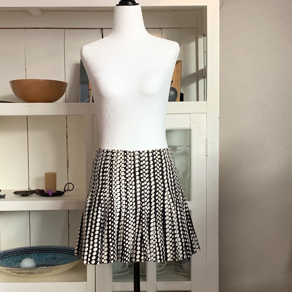 Club Monaco Polka Dot Pleated Flare Skirt - Picture 1 of 4